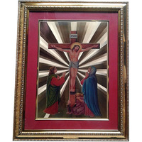 24 Carat Gold Plated Jesus Christ INRI Wall Picture Frame