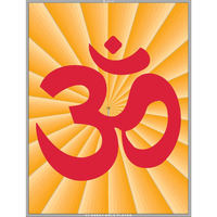 24 Carat Gold Plated OM / AUM Symbol Wall Picture Frame