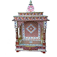 Beautiful Meenakari Multicolor Home Puja Mandir Hindu Temple Mandapam Altar