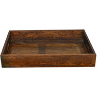 Rustic Natural Reclaimed Wood Farmhouse Tray