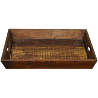 Rustic Natural Reclaimed Wood Farmhouse Tray