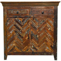 Reclaimed Rustic Sideboard Free Standing Cabinet with Drawers