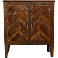 Reclaimed Rustic Night Stand Bedside Storage 2 door Cabinet