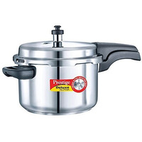 Prestige 4L Alpha Deluxe Induction Base Stainless Steel Pressure Cooker, 4.0-Liter