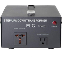 ELC T-3000UD T-3000+ 3000-Watt Voltage Converter Transformer - Step Up/Down - 110V/220V - Circuit Breaker Protection Heavy Duty