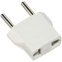 Ckitze Round White USA to Europe/Asia/Africa Travel Power Plug Adapter