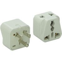 CKITZE BA5-2PK 2 in 1 Grounded Universal to USA Plug Adapter, 2 Pack (Type B)