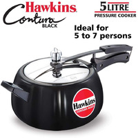 Hawkins CB50 Hard Anodised Pressure Cooker, 5-Liter