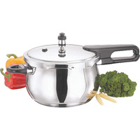 Vinod V-3.5L Splendid Plus Handi Stainless Steel Pressure Cooker, 3.5-Liter