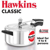 Hawkins HA4L Classic Aluminum Pressure Cooker, 4-Liter