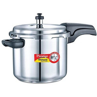 Prestige 5.5L Alpha Deluxe Induction Base Stainless Steel Pressure Cooker, 5.5-Liter