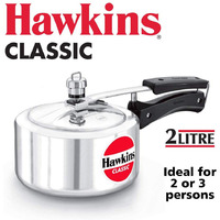 Hawkins CL-20 Classic Aluminum Pressure Cooker, 2 Litre, Silver