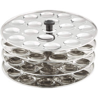 Tabakh 4-Rack Stainless Steel Mini Idli Stand, Makes 72 Idlys