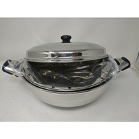 Tabakh Stainless Steel Multi Kadai with Steamer Plate, Mini Idli Plate, 2 Idli Plates, 2 Dhokla Plates, Induction Friendly