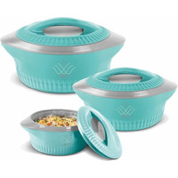 MILTON Casserole Royal Regular Gift Set 3 Pcs Set Hotpot (1000ml, 1500ml and 2000ml) BLUE