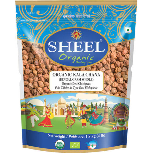 Organic Bengal Gram Whole / Kala Chana - 4 lbs