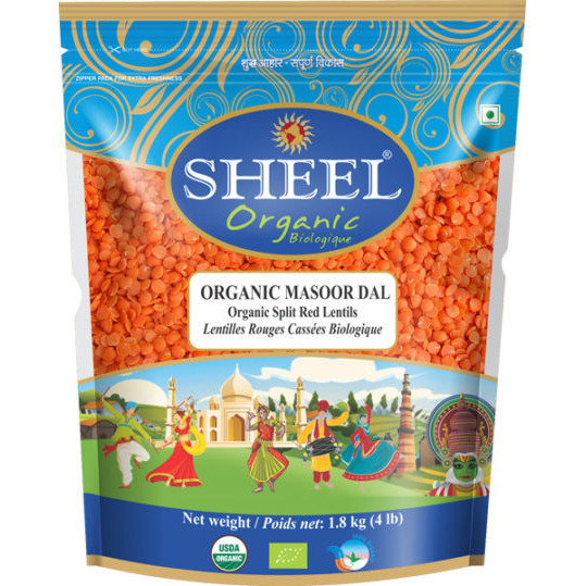 Organic Masoor Dal - 4 lbs