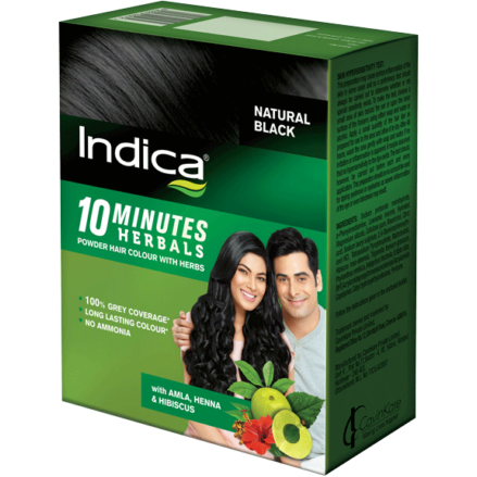 Indica Herbals Hair Color Natural Black 8 Sachets Pack