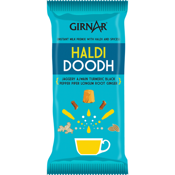 Girnar Instant Milk Premix Haldi Doodh (5 Single Serve Sachets)