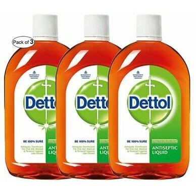 3 X Dettol Liquid Antiseptic Disinfectant 60 ml
