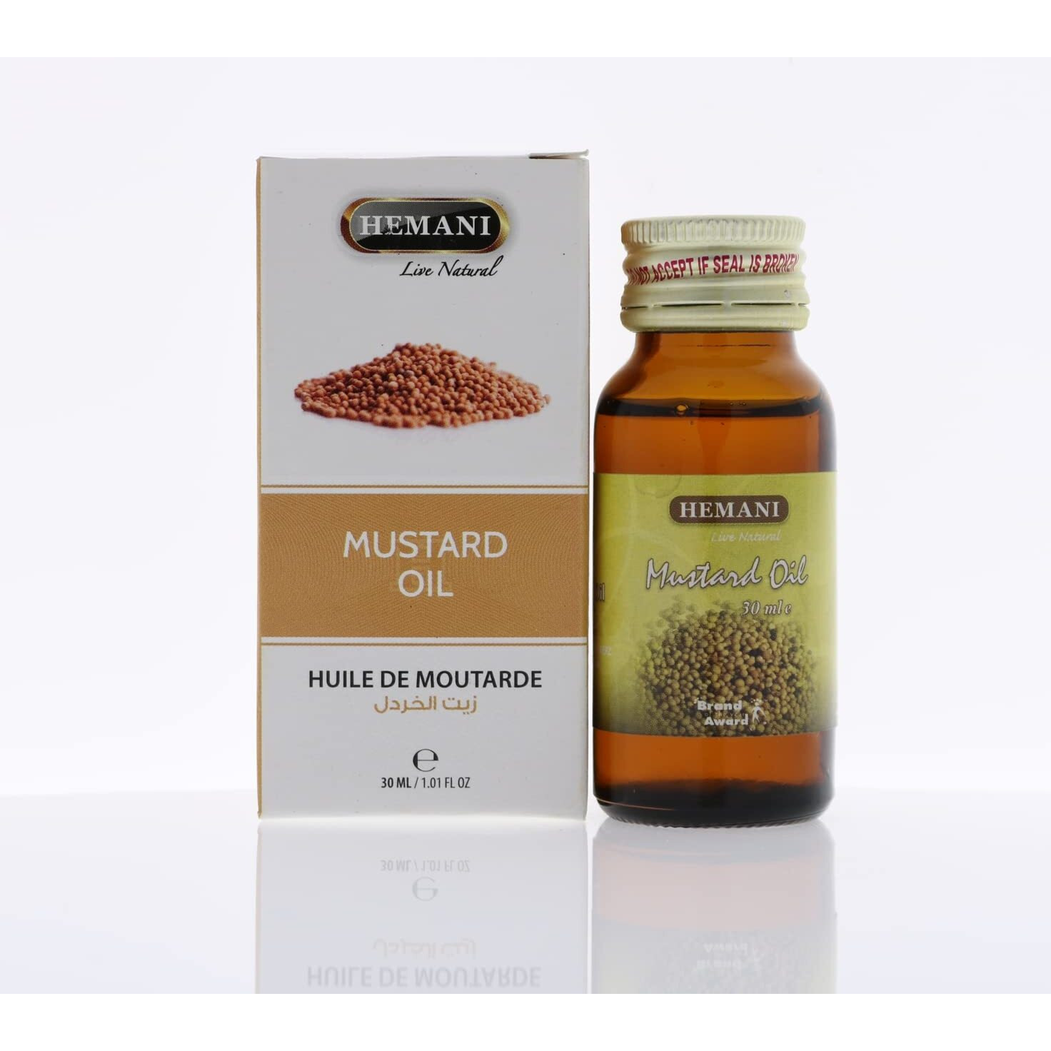 Hemani Mustard 100% Natural Cold Pressed Halal Essential Oil - 30ml