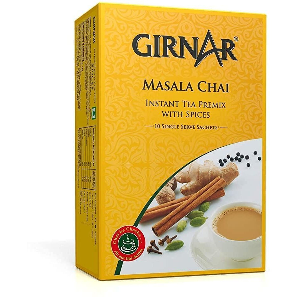 Girnar Instant Chai (Tea) Premix With Masala, 10 Sachet Pack.