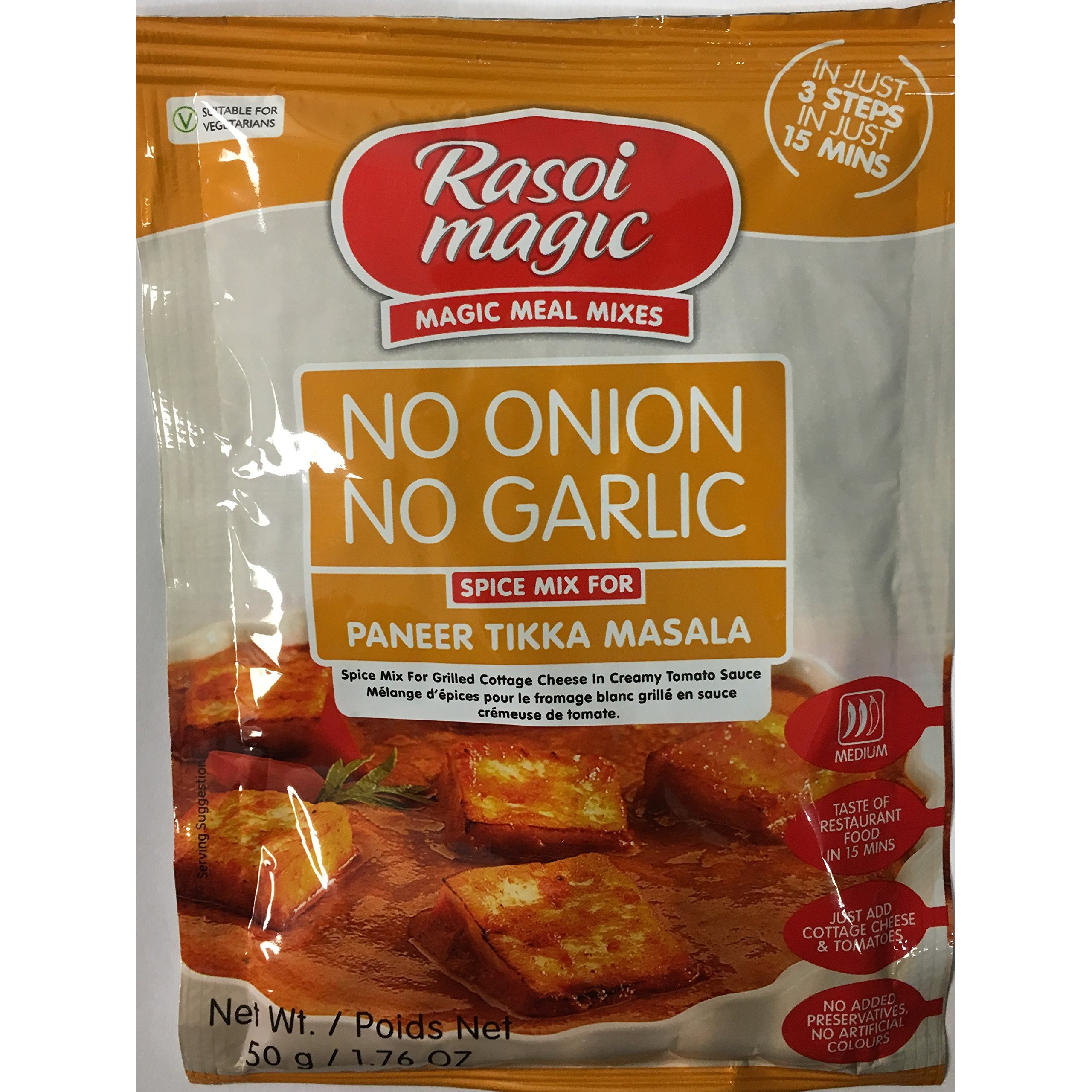 Rasoi Magic Paneer Tikka No Onion No Garlic Ready to Cook Spice Mix 1.76oz