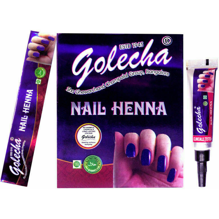 Golecha Nail Henna Cones Purple 12 cones