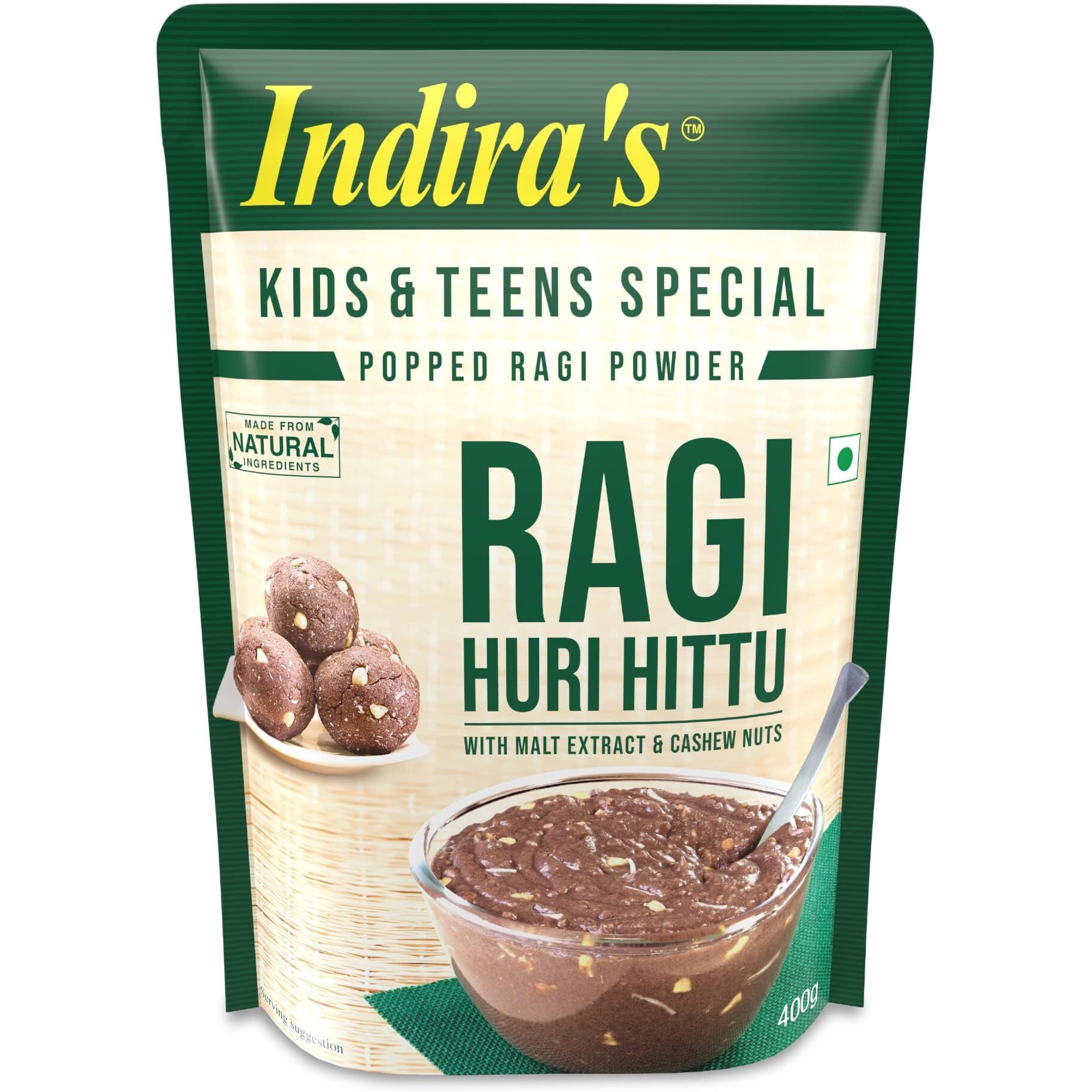 INDIRAS Ragi Huri Hittu Special 400 gm (14.10 OZ)