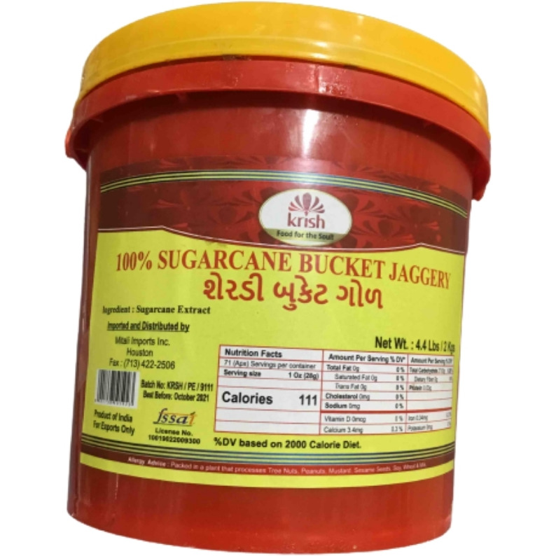 Krish Sugarcane Bucket Jaggery 2 Kgs