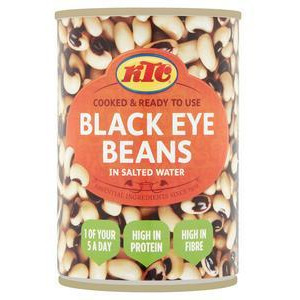 Ktc Black Eye Beans Cooked & Ready To Eat 400 gms