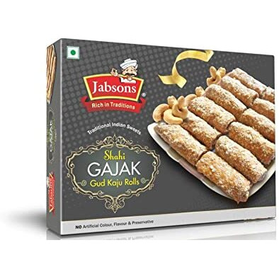 Jabsons Shahi Gajak Gud Kaju Rolls 350 gms