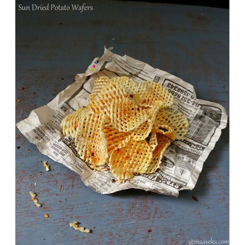 Shreeji Sago Potato Chips -Fry And Eat-Green Chili & Cumin 400 gms
