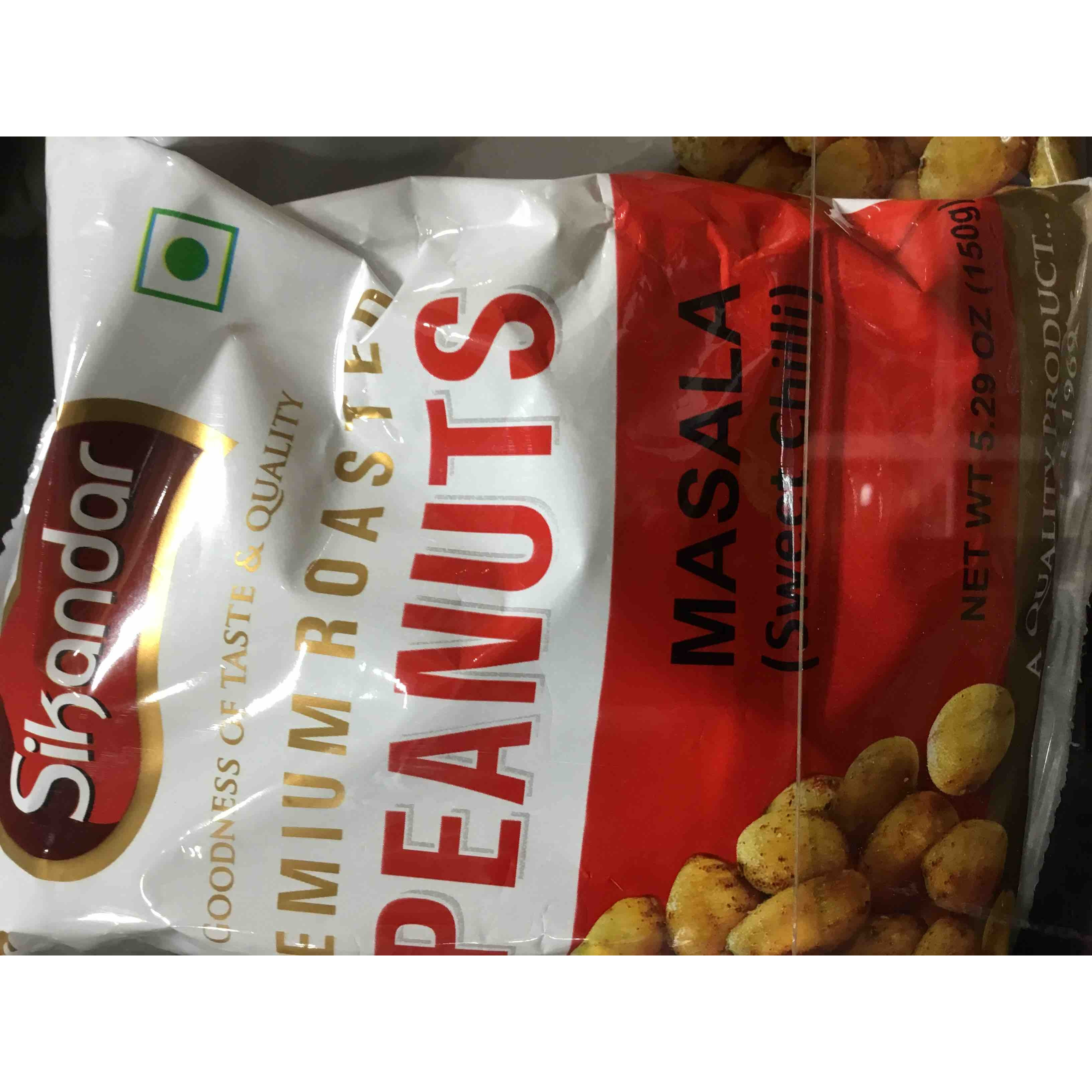 Sikandar Roasted Peanuts- Masala Sweet Chili 150 gms