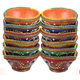 K. Round Multi Diya 12pc 3inch 212