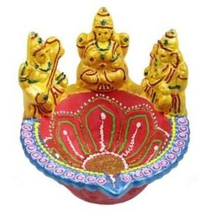 H.Laxmi Ganesh Saraswati Diya 1pc 6x6inch 345