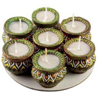 Small Wax Matki Diya 7pc 1.5inch #272