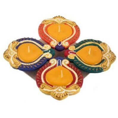 D.C Wax Diya 4pc 3.75inch  238