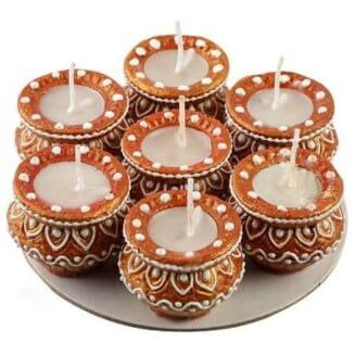 Small Wax Matki Diya 7pc 1.5inch 268