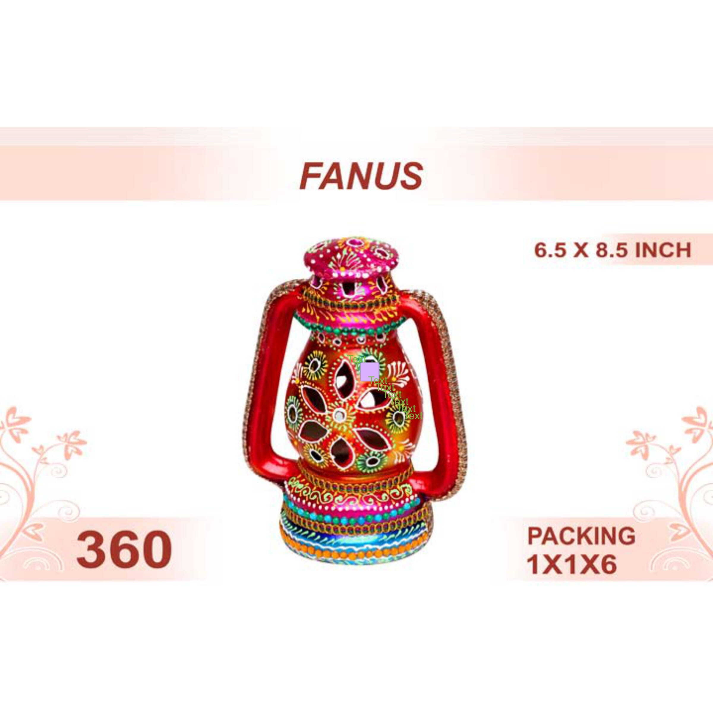 Fanus 1pc 6.5x8.5inch 360