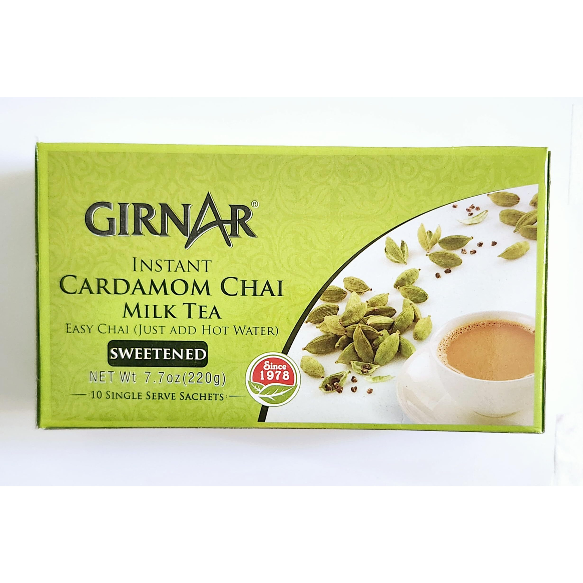 Girnar Instant Chai/Tea Premix With Cardamom, 10 Sachet Pack