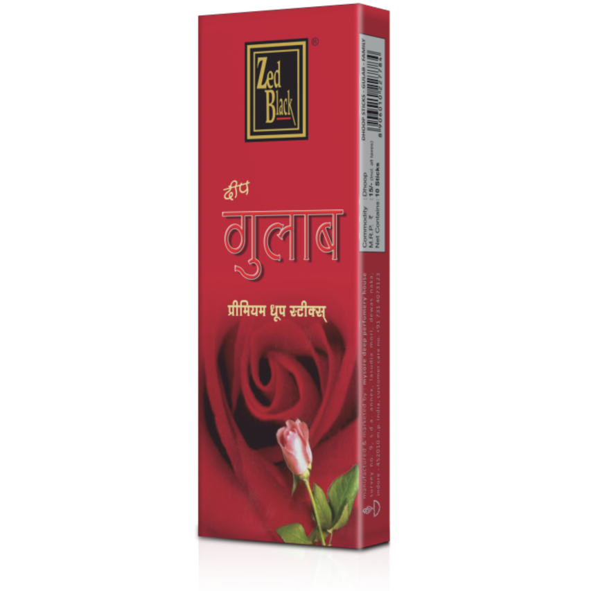 Zed Black Gulab Dhoop Sticks.