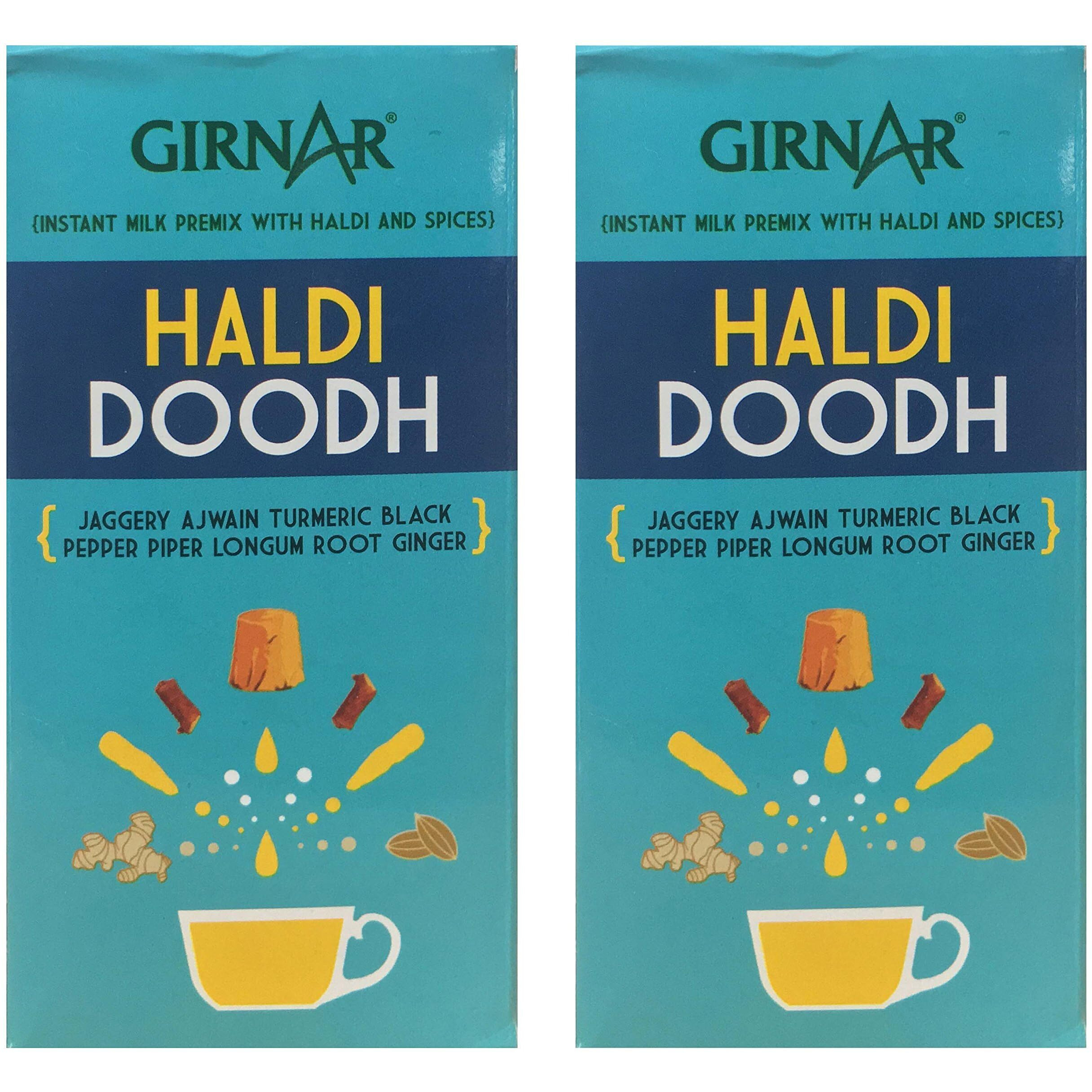 Girnar Instant Premix Haldi Doodh, 180 Grams (Combo of 2)