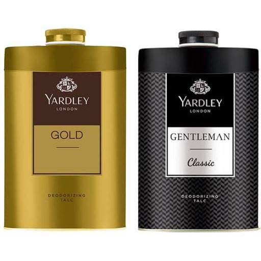 1 x 100gm Yardley Gold + 1 x 100gm Yardley Gentleman Perfumed Talcum Powder for Men