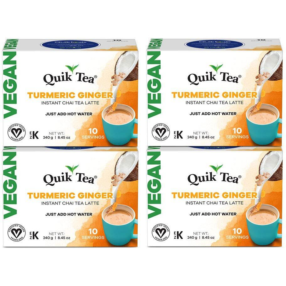 QuikTea Vegan Turmeric-Ginger Chai Latte - 40 count