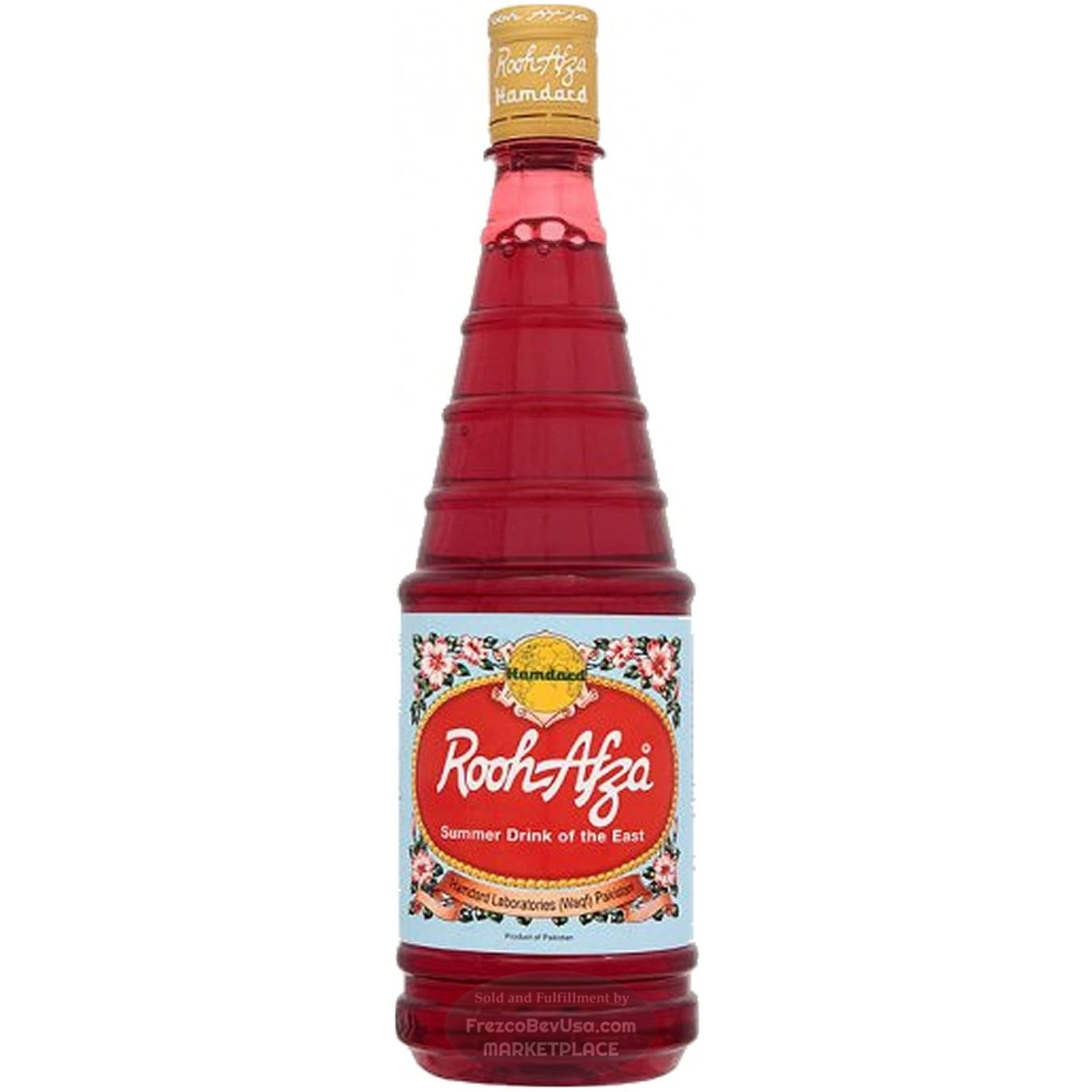 Rooh Afza - Beverage Base Sharbat Syrup (Pack of 1 x 28.22 Fl.Oz) Drink of the east, the taste of happiness by hamdard