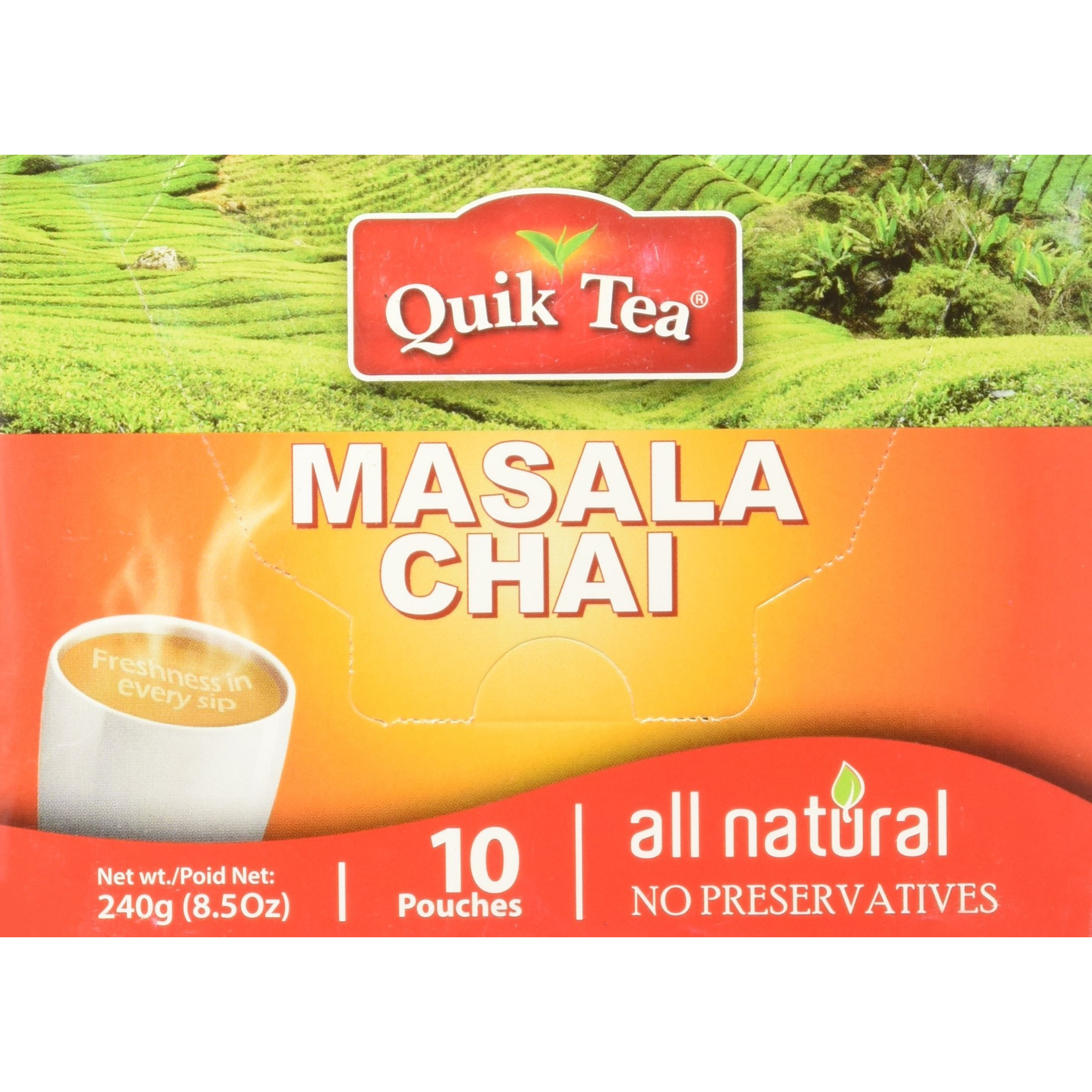 Quik Tea Masala Spiced Chai - 10 Pouches (Pack of 3 for a Total of 30 Pouches)