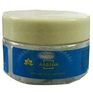 Baba Ramdev Patanjali AASTHA Camphor for Vedic Yagya Pujan Havan/Hawan Worship Puja Pooja Samagri,25gm Natural Herbal