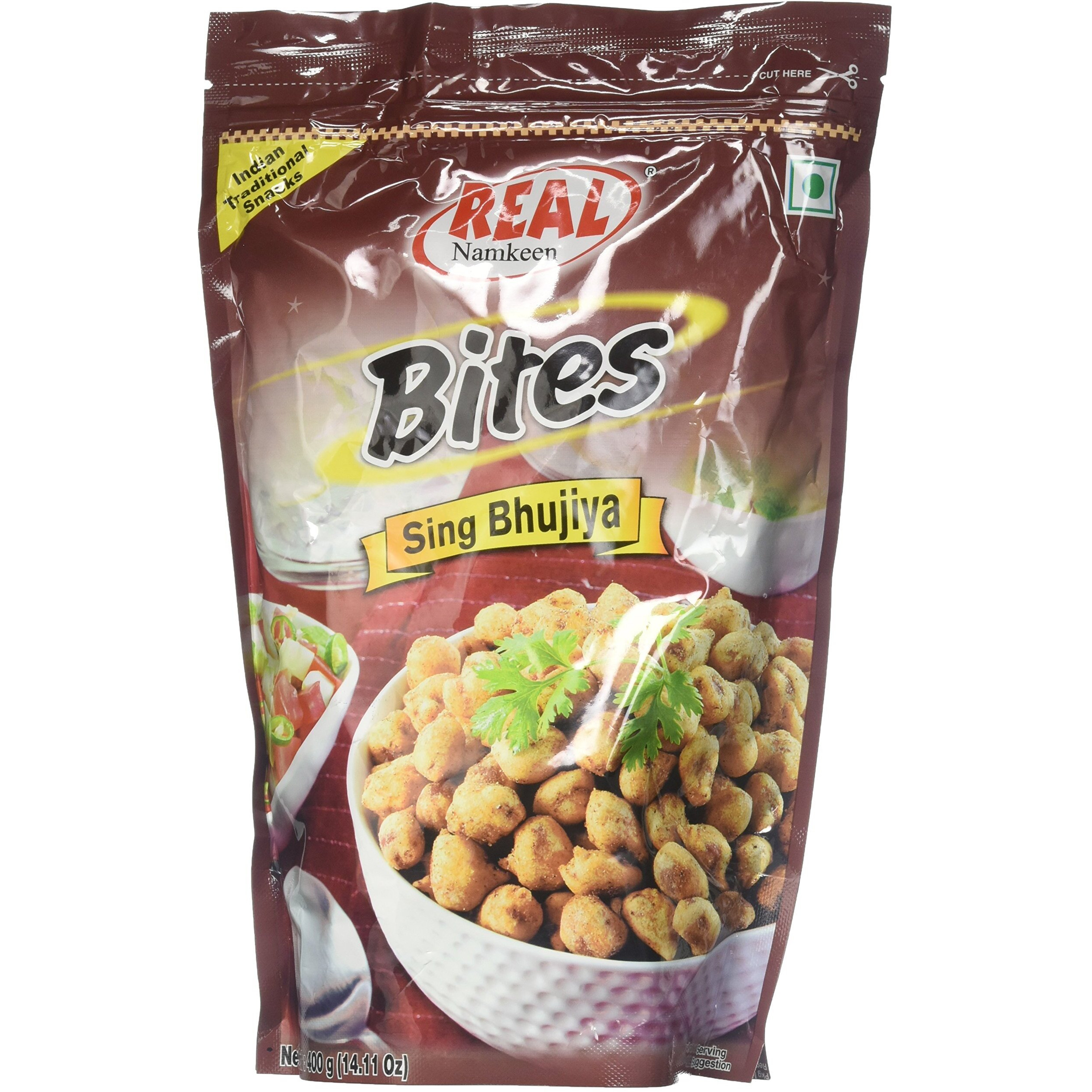 Real Namkeen, Bites Sing Bhujia, 400 Grams(gm)