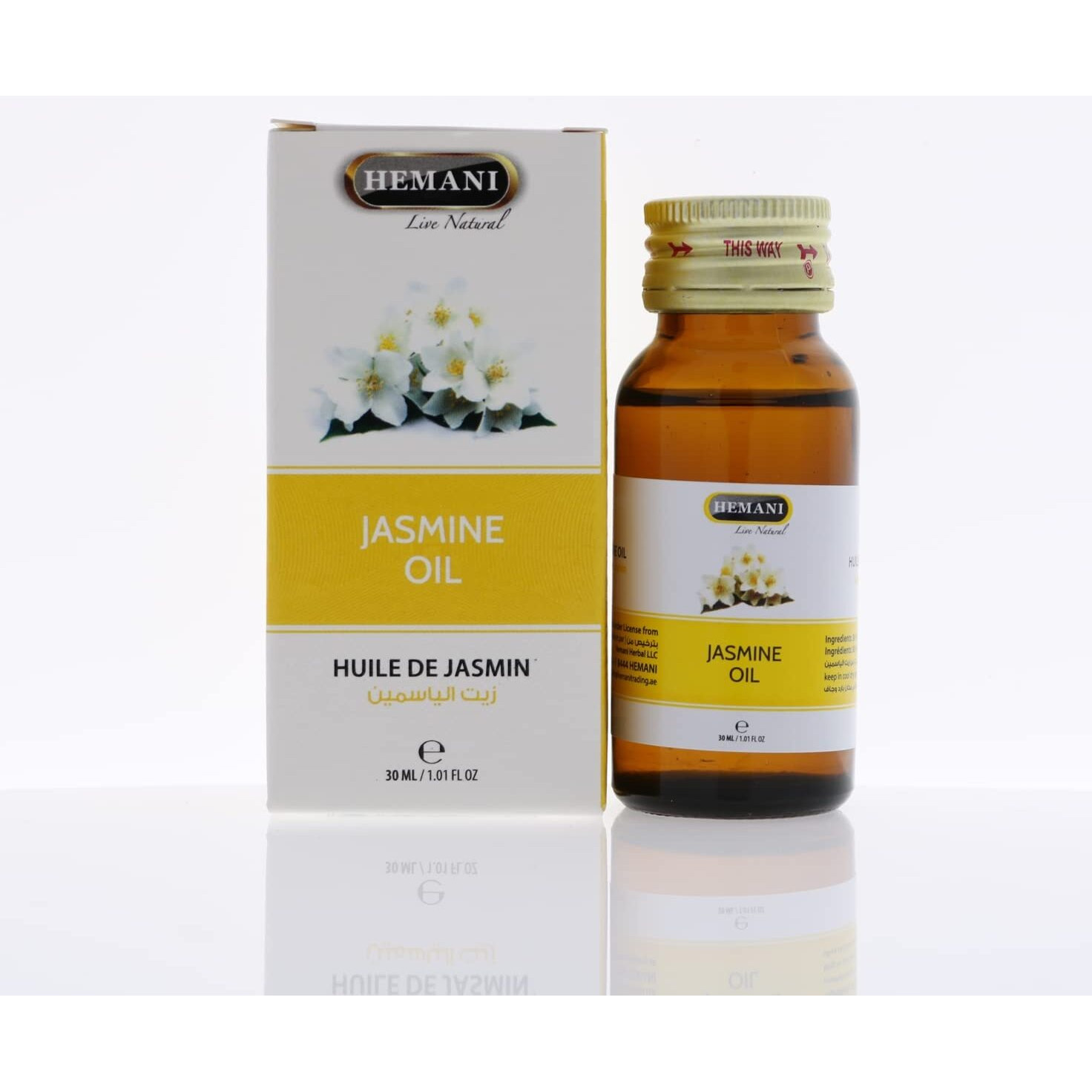 Hemani Jasmine 100% Natural Cold Pressed Halal Essential Oil - 30ml